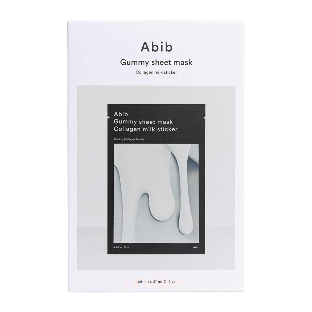 Abib Gummy Sheet Mask - Collagen Milk Sticker (10 Sheet/Box) - Image 4