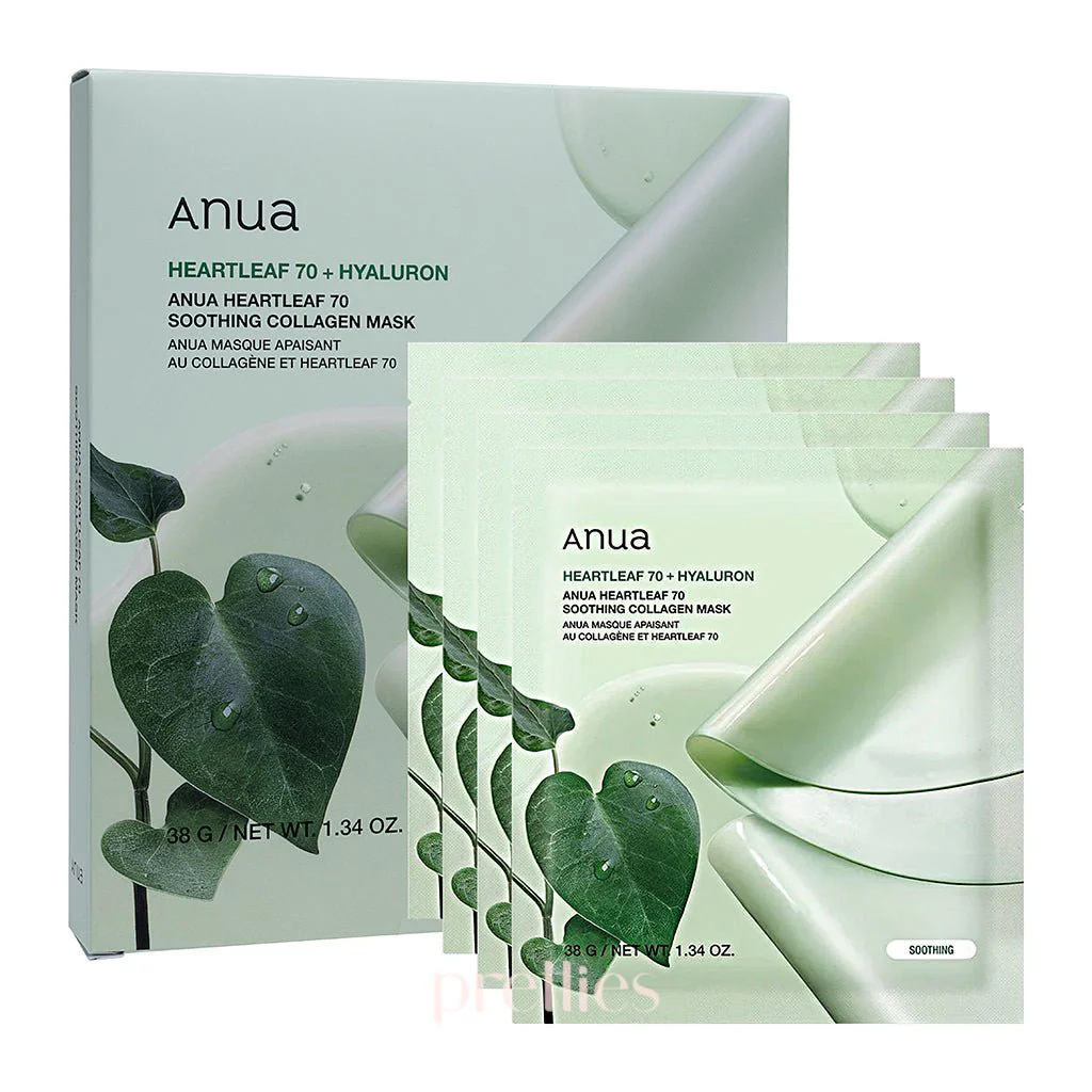 ANUA Heartleaf 70 Soothing Collagen Mask (4pcs/Box)
