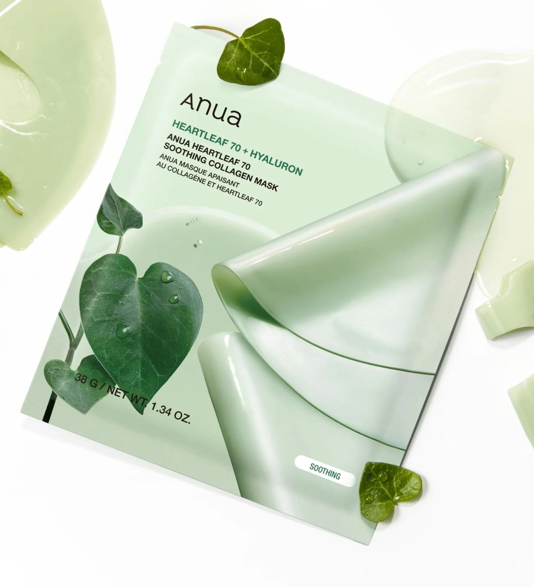 ANUA Heartleaf 70 Soothing Collagen Mask (4pcs/Box) - Image 2