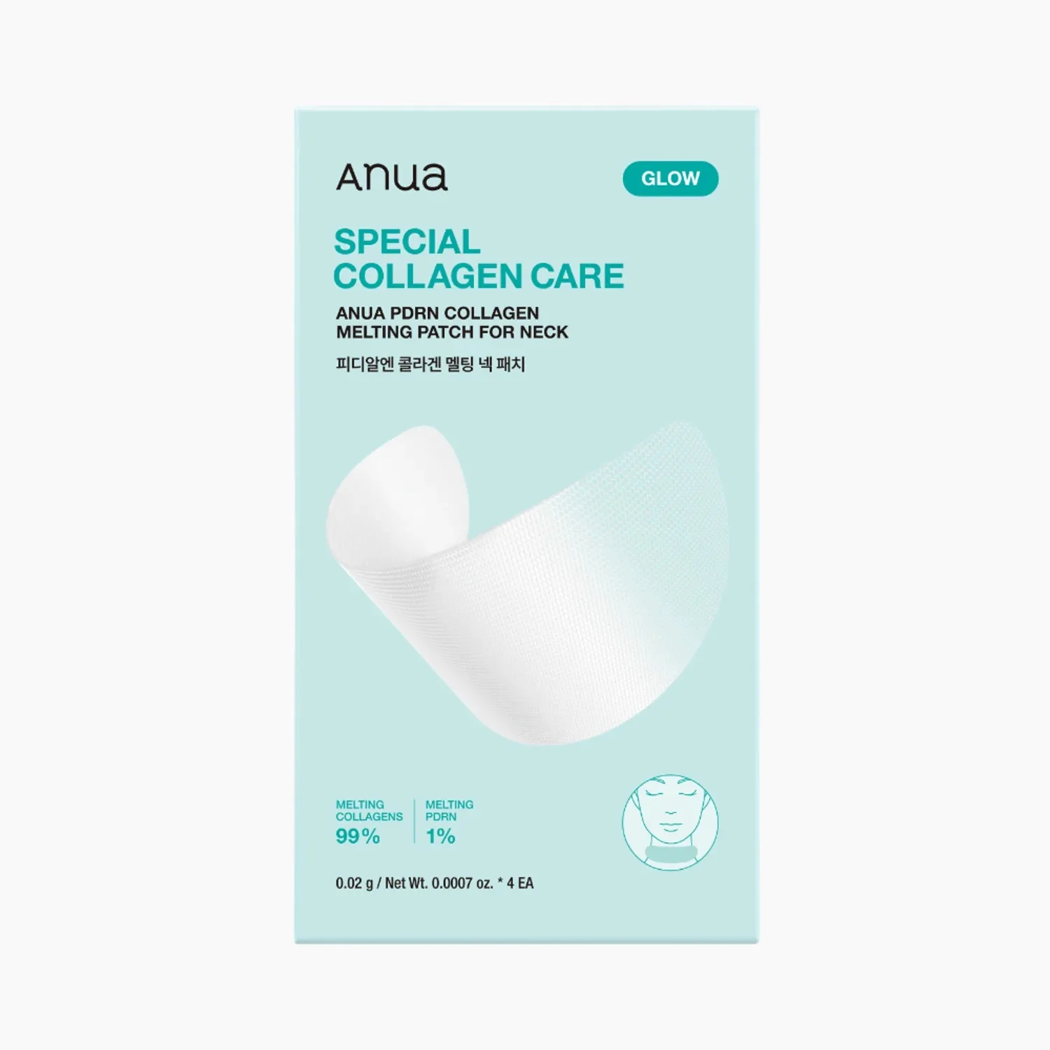 ANUA PDRN Collagen Melting Patch For Neck (4pcs/box)