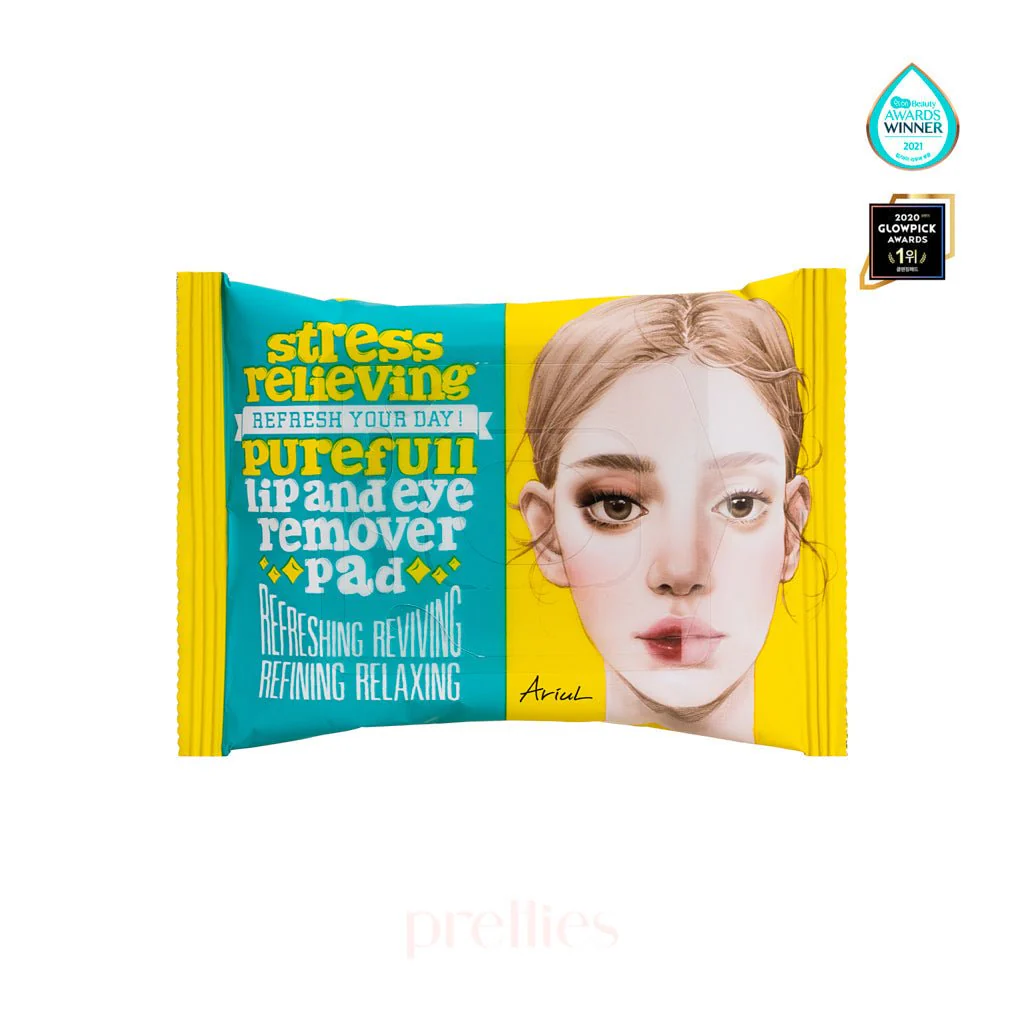 Ariul Stress Relieving Purefull Lip and Eye Remover Pad 30pads