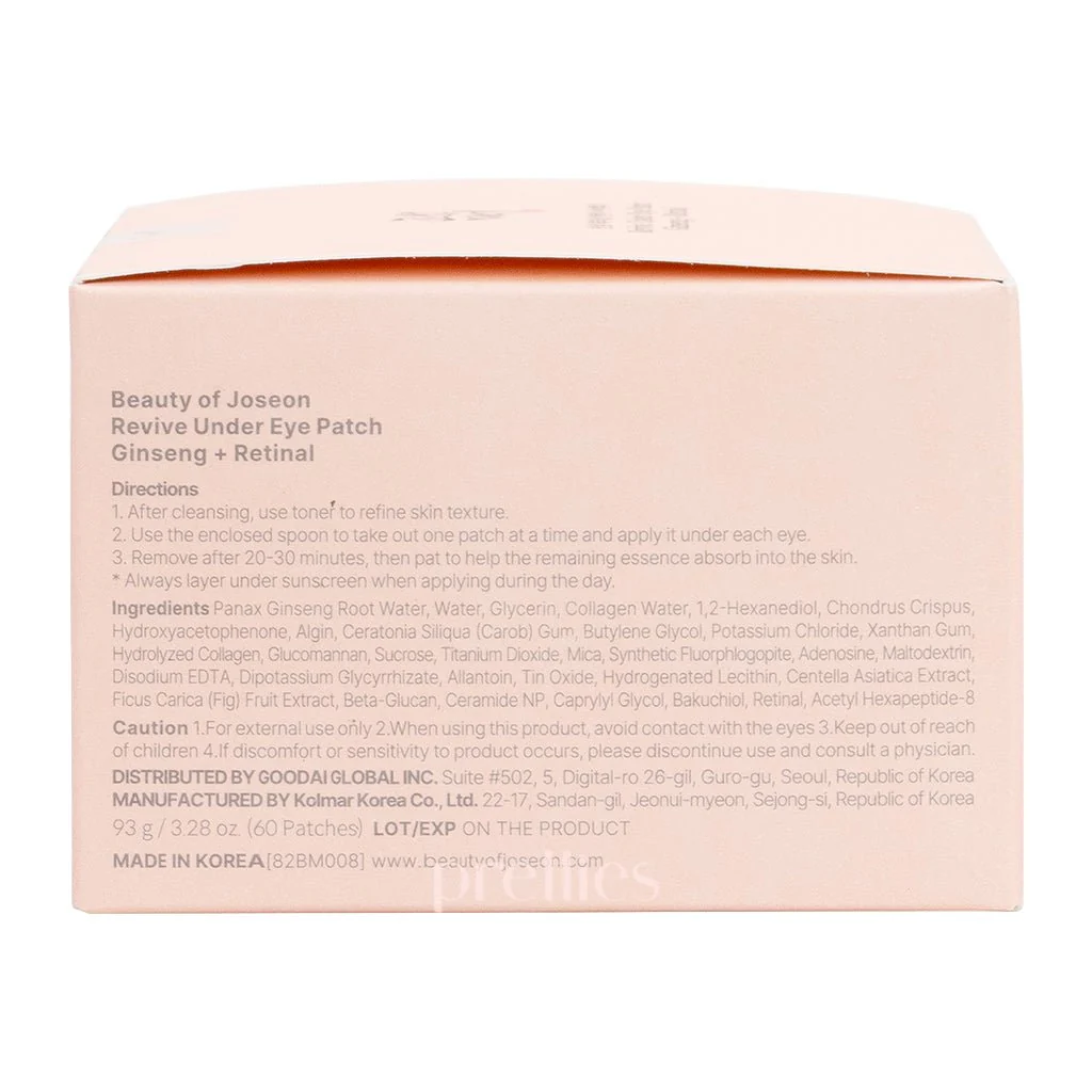 Beauty of Joseon Revive Under Eye Patch Ginseng + Retinal 60pcs - Image 5