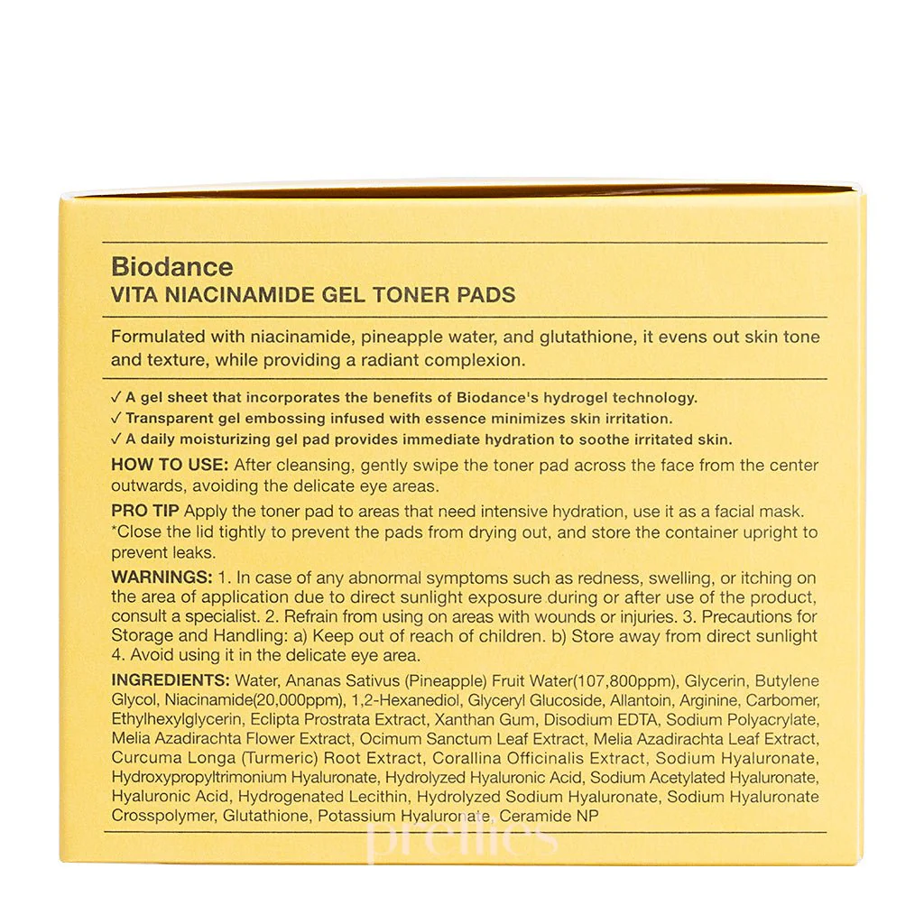 Biodance Vita Niacinamide Gel Toner Pads 60 Pads - Image 5