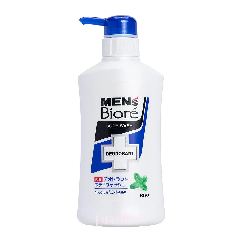 BIORE Men's Deodorant Body Wash 440ml (Fresh Mint Scent - Blue)