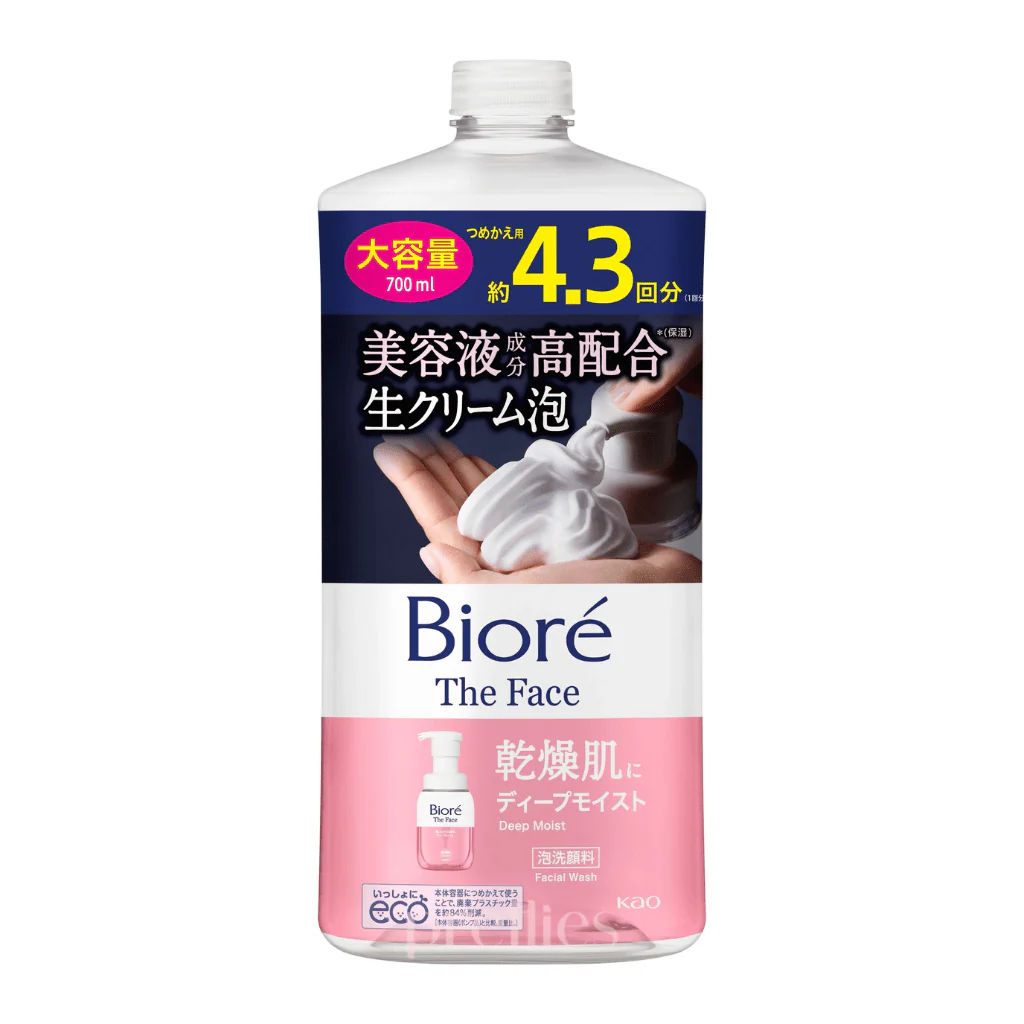 BIORE The Face Foaming Facial Wash (Refill) 700ml (Deep Moist - Pink)