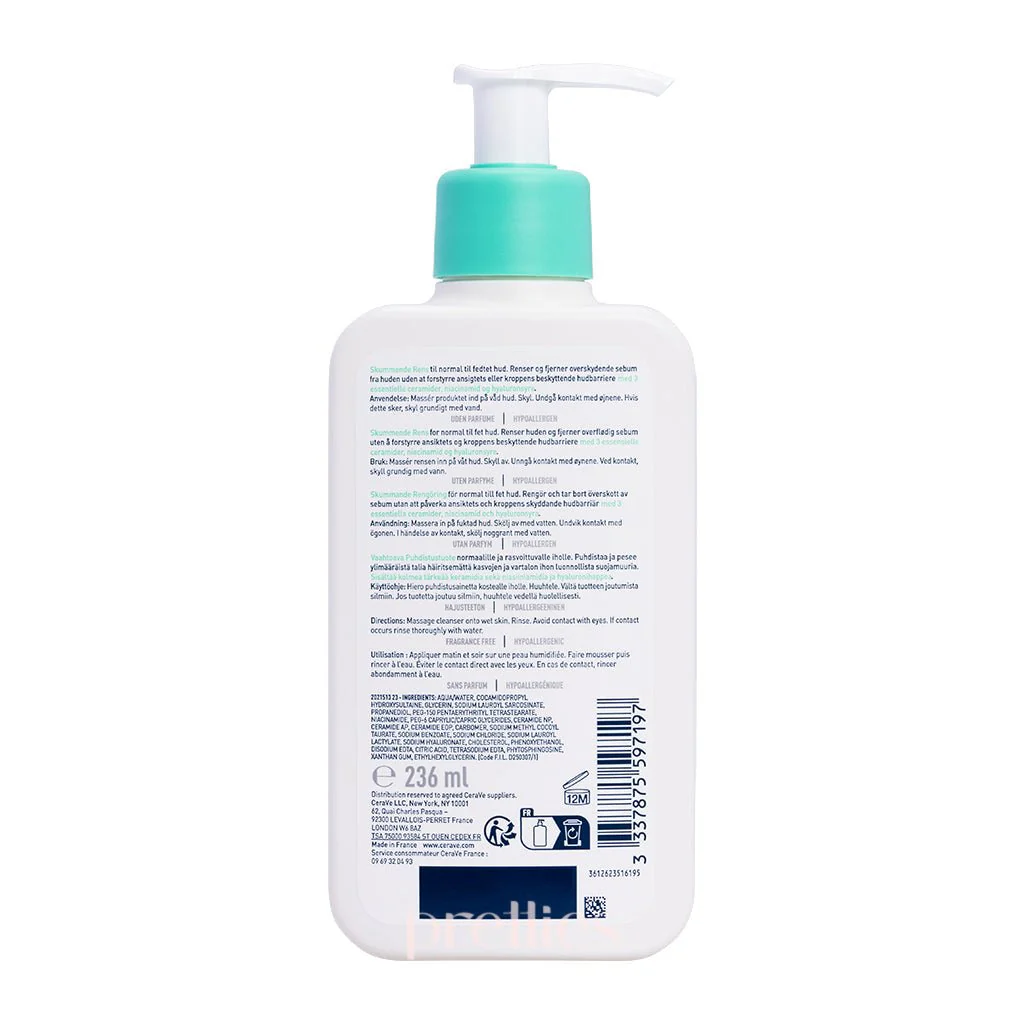 CeraVe Foaming Cleanser (Green) 236ml - Image 2