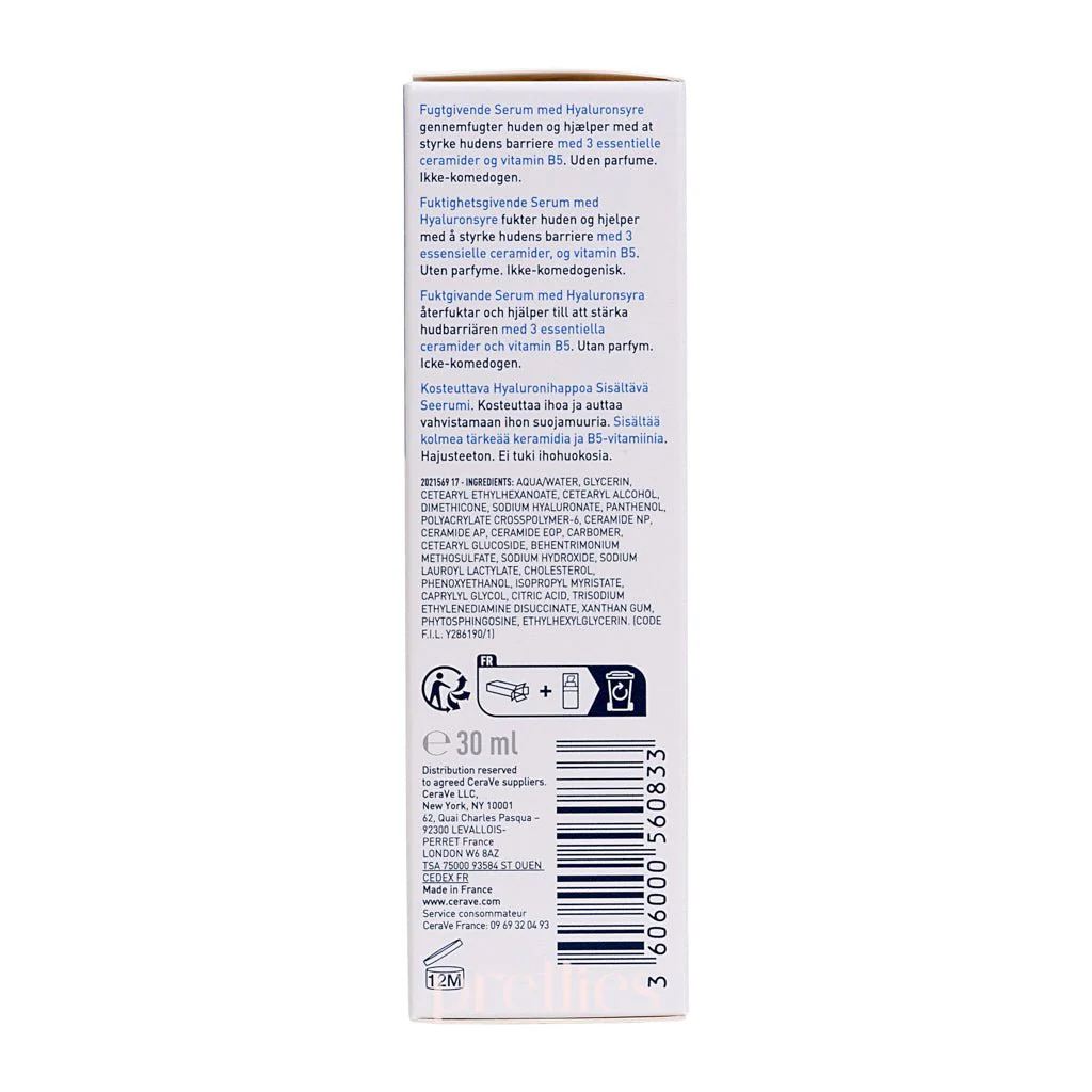 CeraVe Hydrating Hyaluronic Acid Serum 30ml - Image 3