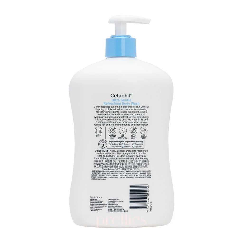 Cetaphil Ultra Gentle Refreshing Body Wash 1000ml - Image 2