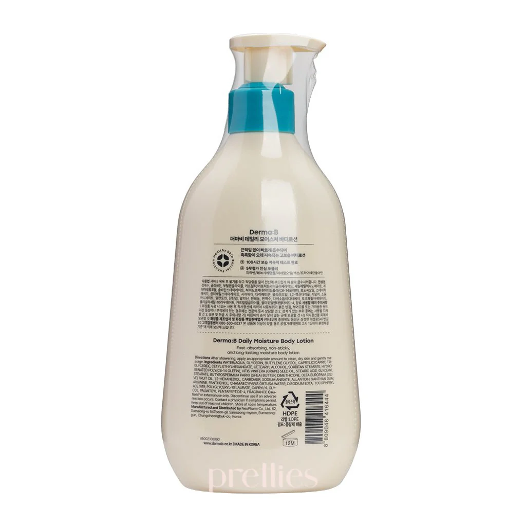 DERMA:B Daily Moisture Body Lotion 400ml - Image 4