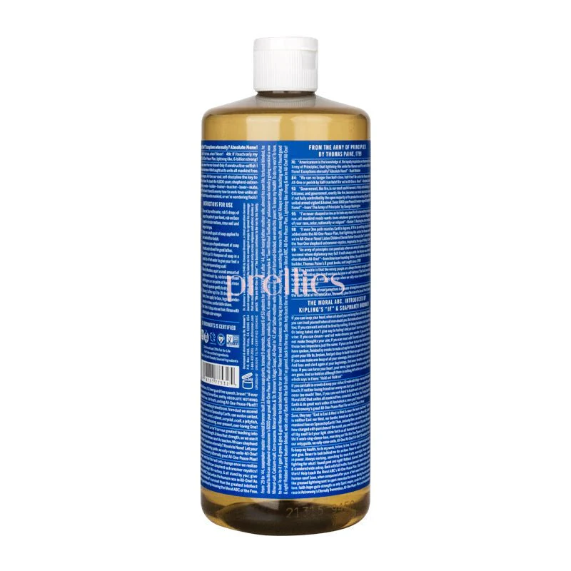 Dr.Bronner's 18-IN-1 Organic Peppermint Liquid Soap 946ml - Image 2