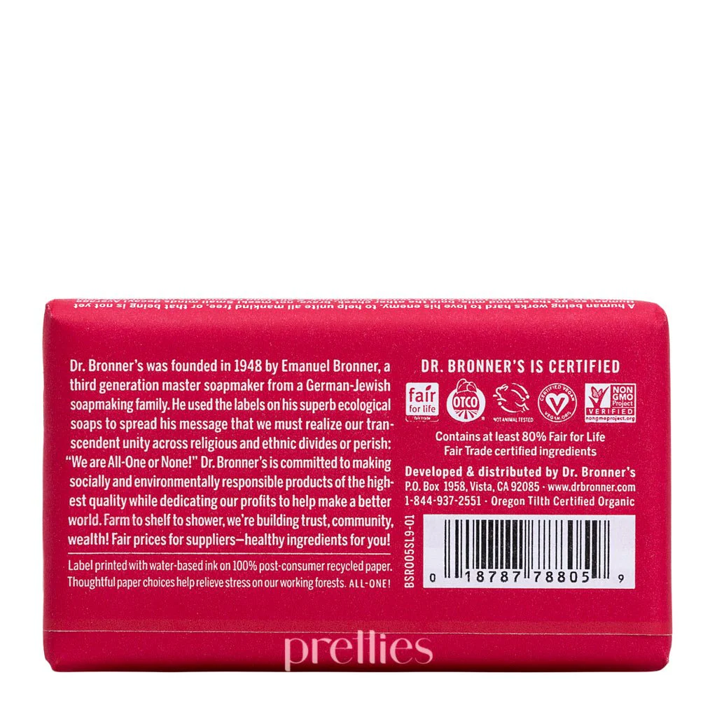 Dr.Bronner's ALL-ONE Organic Rose Bar Soap 140g - Image 2