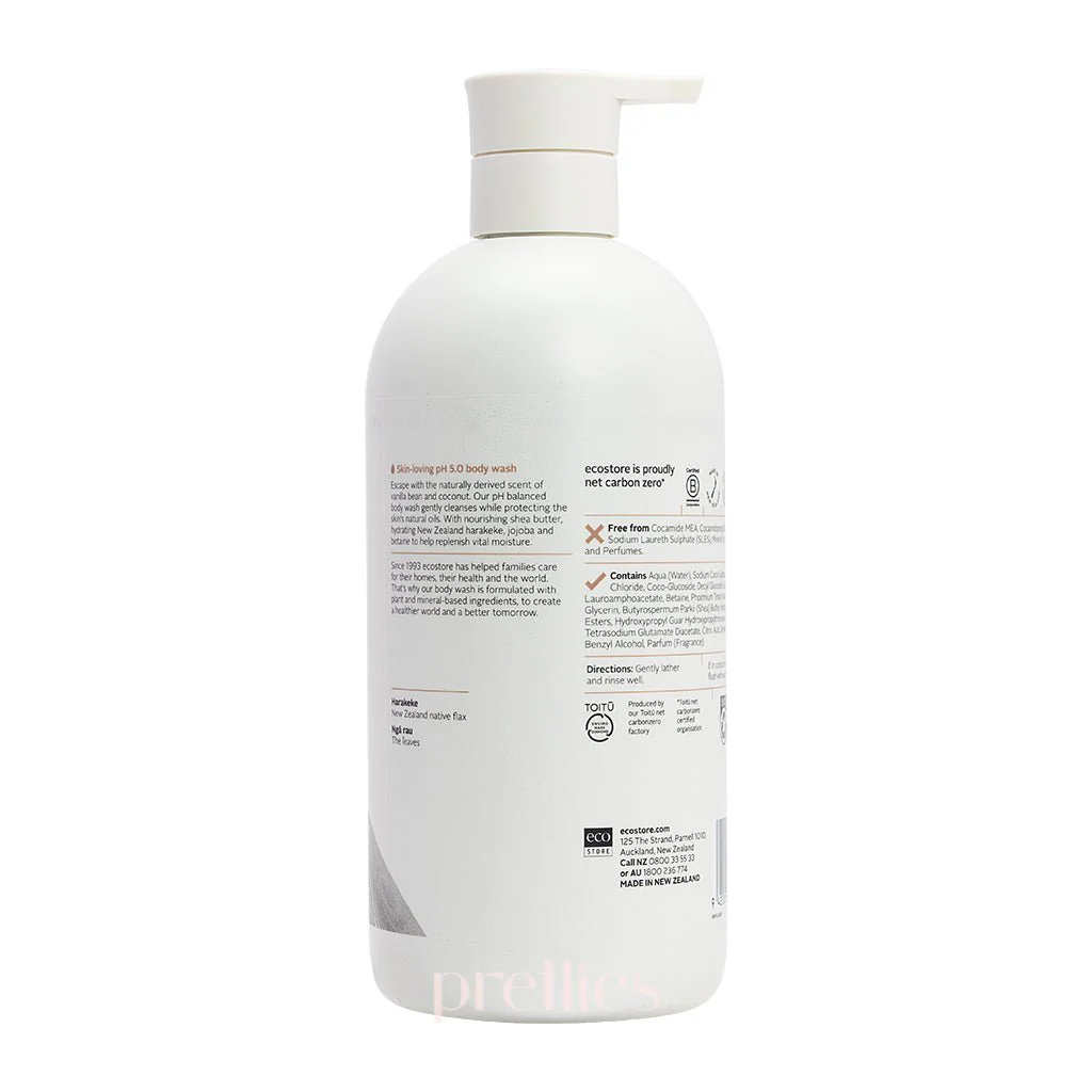 Ecostore Vanilla Bean & Coconut Body Wash 900ml - Image 2
