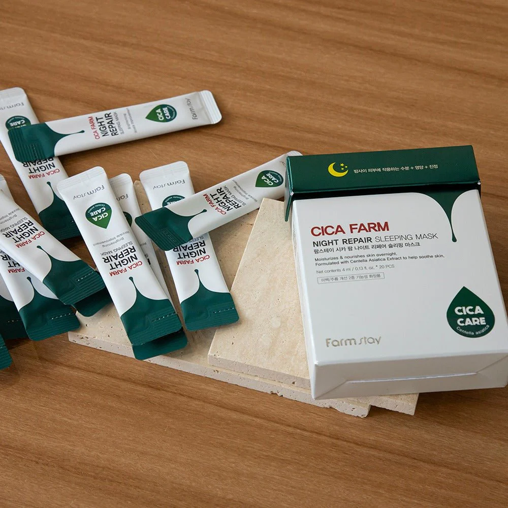Farmstay Cica Farm Night Repair Sleeping Mask (4ml x 20pcs) - Image 4