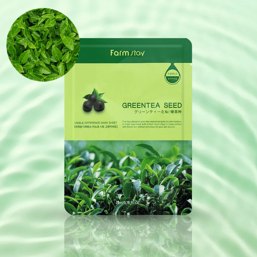 Farmstay Visible Difference Greentea Seed Mask Sheet (1 Sheet x 10pcs) (803834) - Image 3