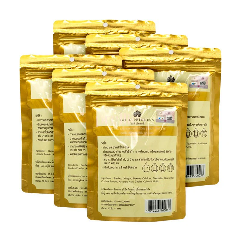 Gold Princess Gold Princess Royal Detoxification Foot Patch - Original (10/pack) x6packs - Image 2