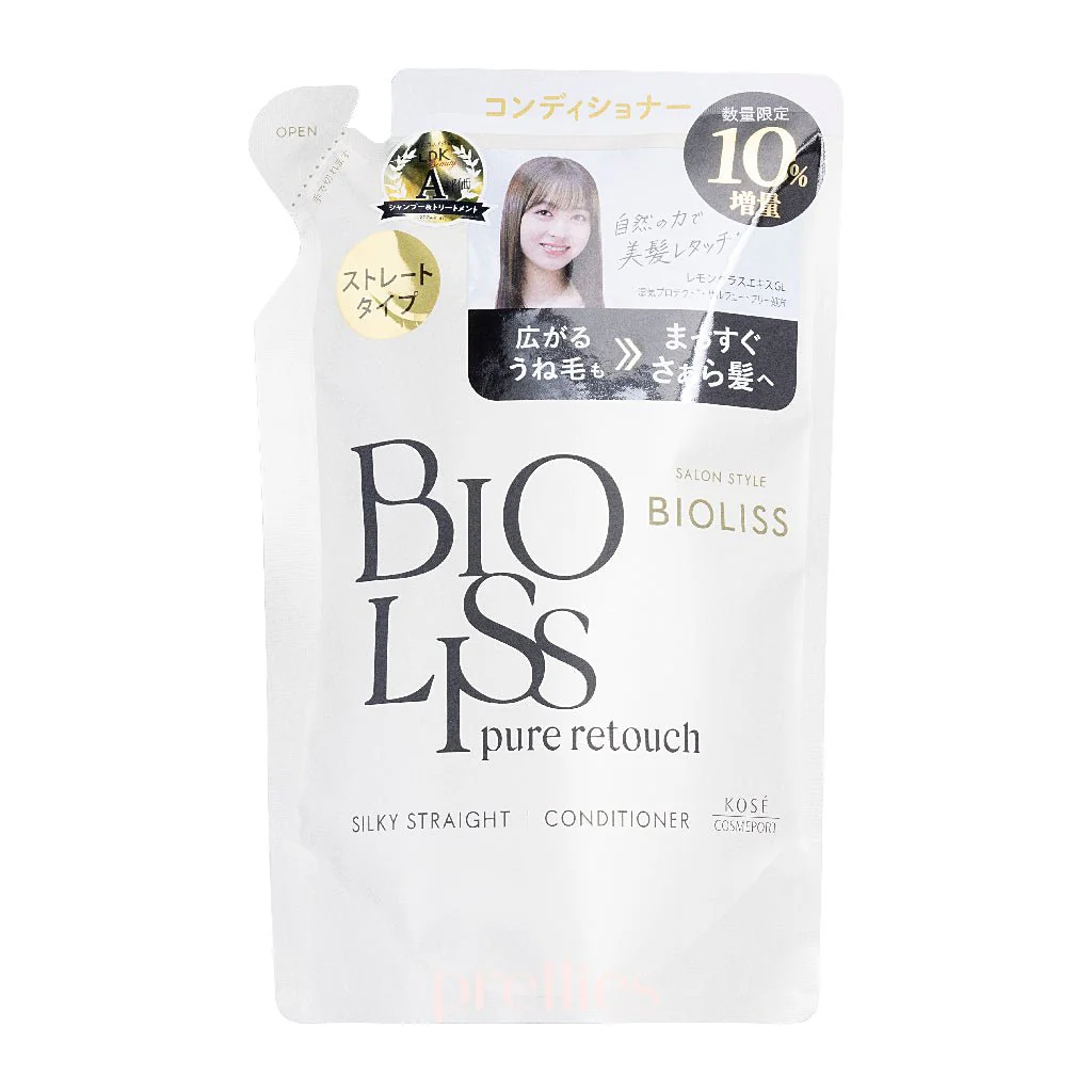 KOSE Bioliss Pure Retouch Silky Straight Conditioner (Refill) 340ml