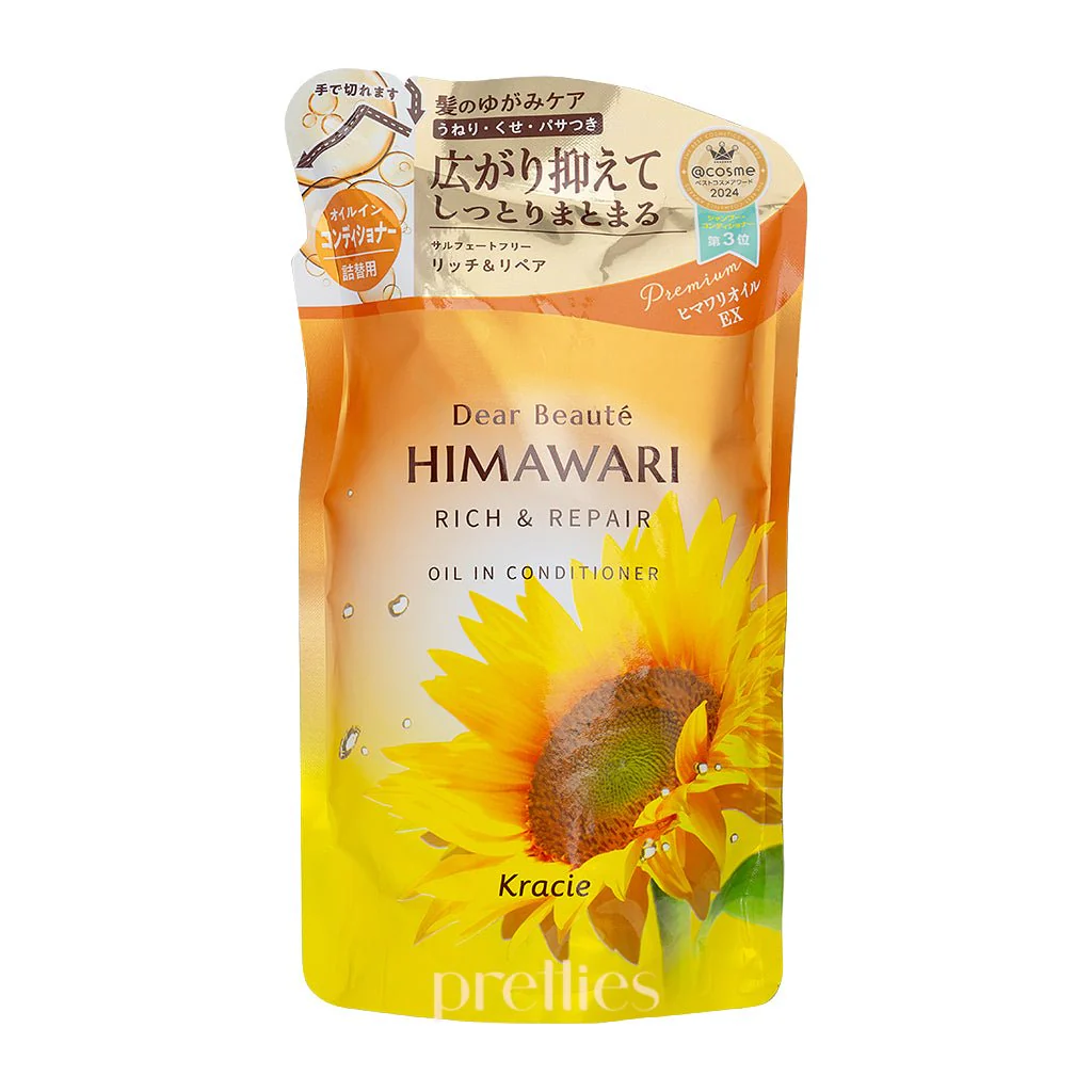 Kracie HIMAWARI Sunflower Oil Rich & Repair Conditioner (Refill) 400g (701718) - Image 3