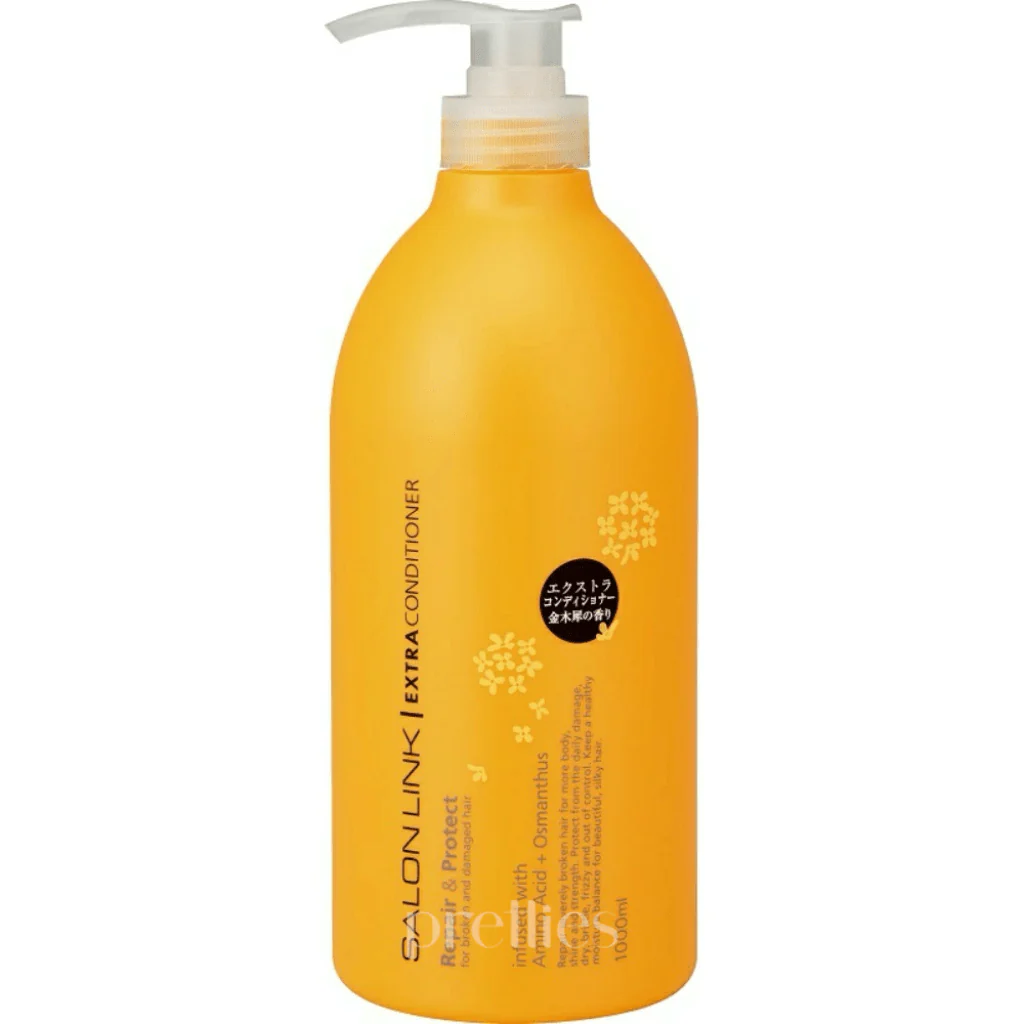 Kumano Yushi Salon Link Extra Conditioner Repair & Protect (Osmanthus Floral) 1000ml (Yellow)
