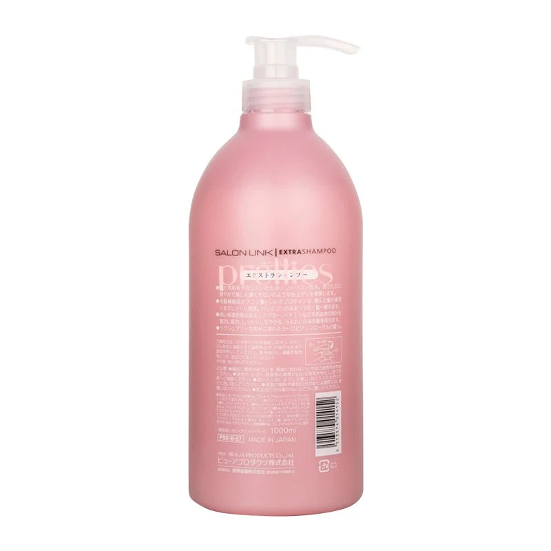 Kumano Yushi Salon Link Extra Shampoo Repair & Protect (European Floral) 1000ml (Pink) - Image 2