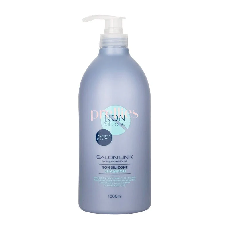 Kumano Yushi Salon Link Non Silicone Shampoo (Natural Floral) 1000ml (Blue)
