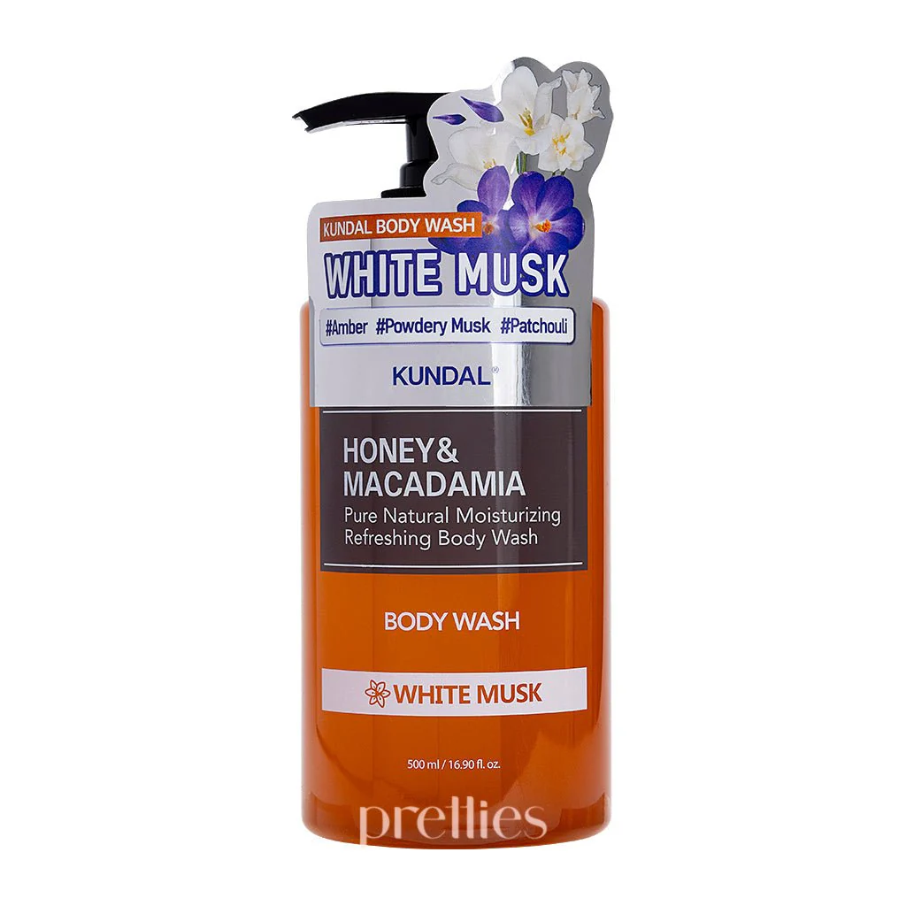 KUNDAL Honey & Macadamia Body Wash 500ml - White Musk (774288)