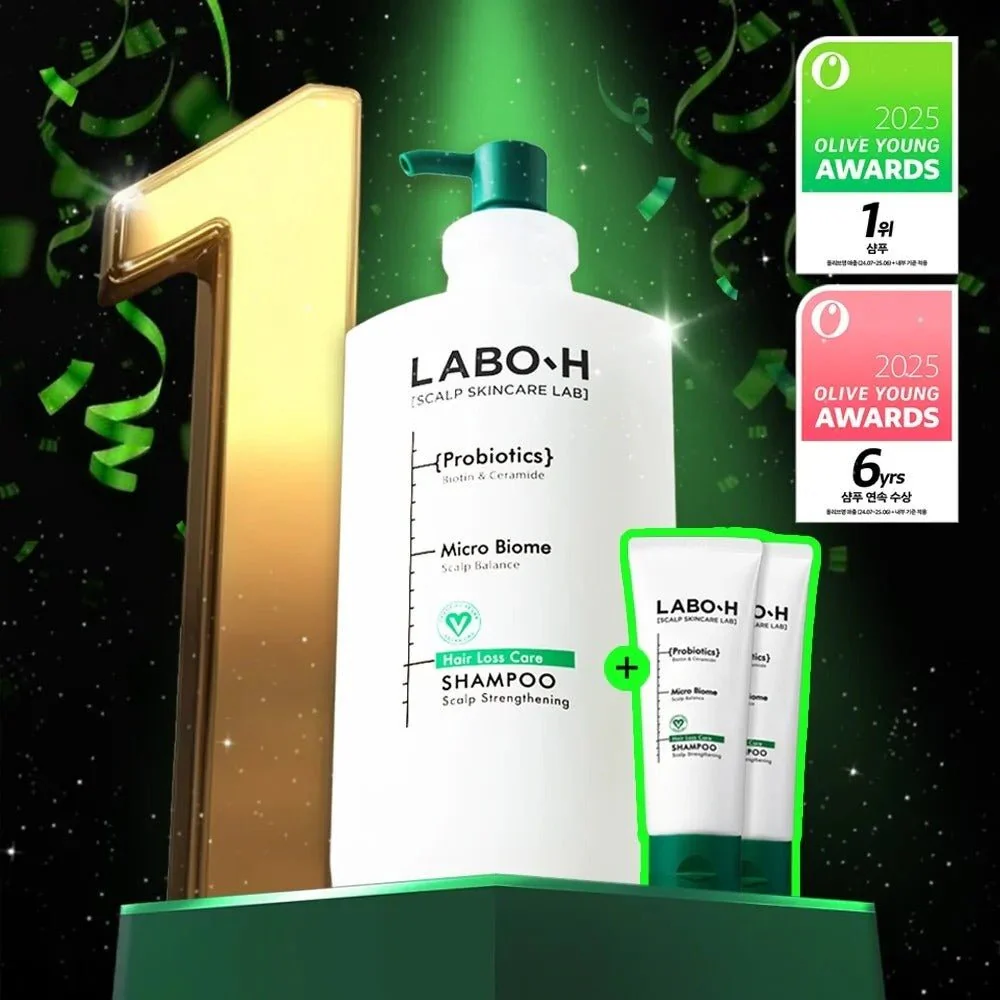LABO-H Scalp Strengthening Shampoo Hair Loss Care 750ml+120ml*2 Set (671612)