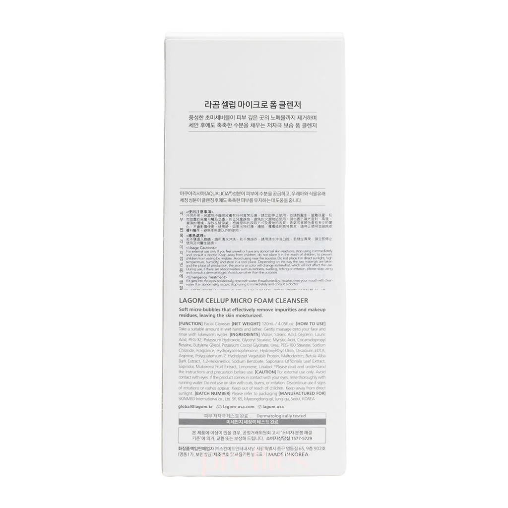 LAGOM Cellup Micro Foam Cleanser 120ml - Image 5