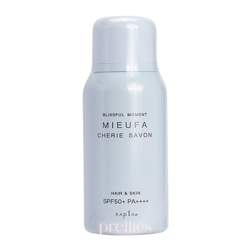 Napla MIEUFA UV Cut Hair & Skin Floral Spray SPF50+PA++++ (Cherie Savon Scent) 80g (Blue)