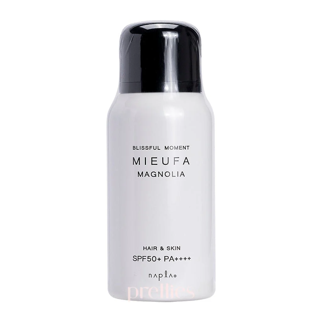 Napla MIEUFA UV Cut Hair & Skin Floral Spray SPF50+PA++++ (Magnolia) 80g (Black)