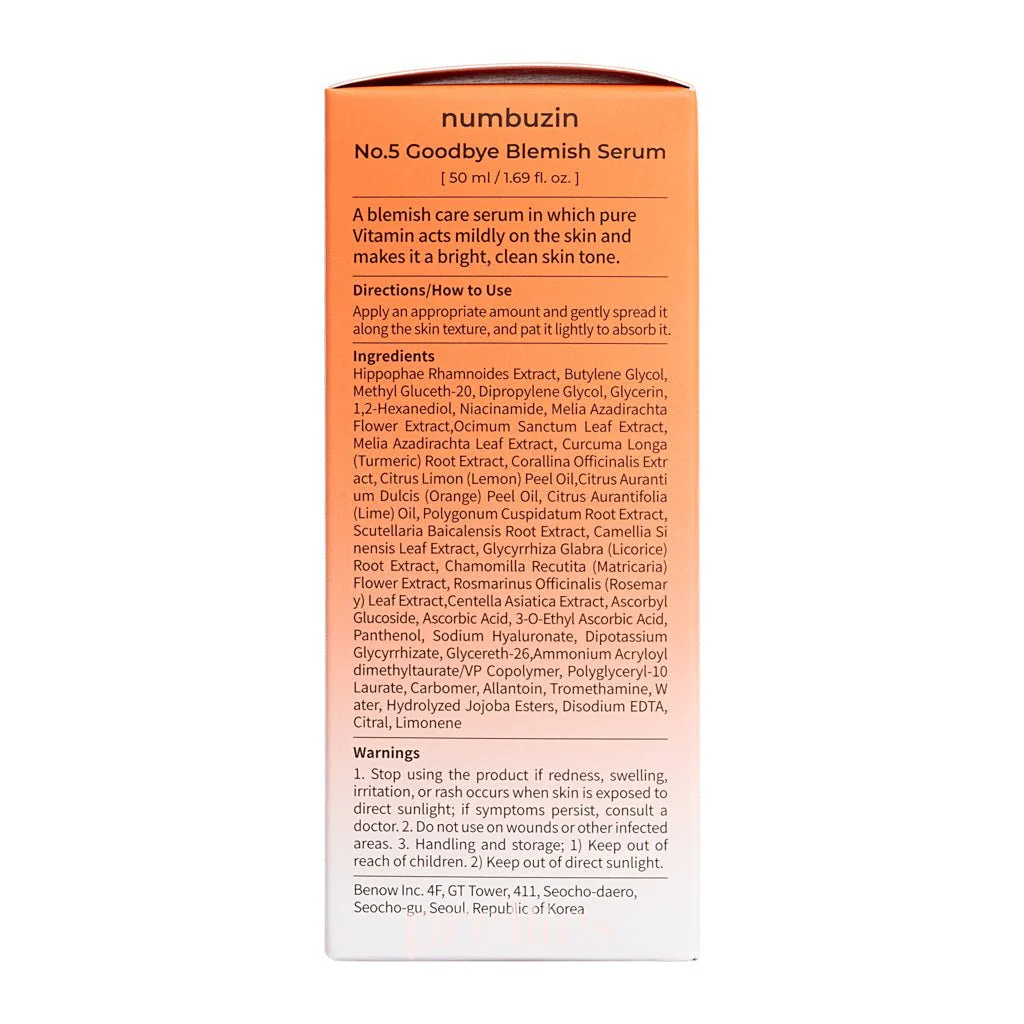 numbuzin No.5 Goodbye Blemish Serum 50ml - Image 5