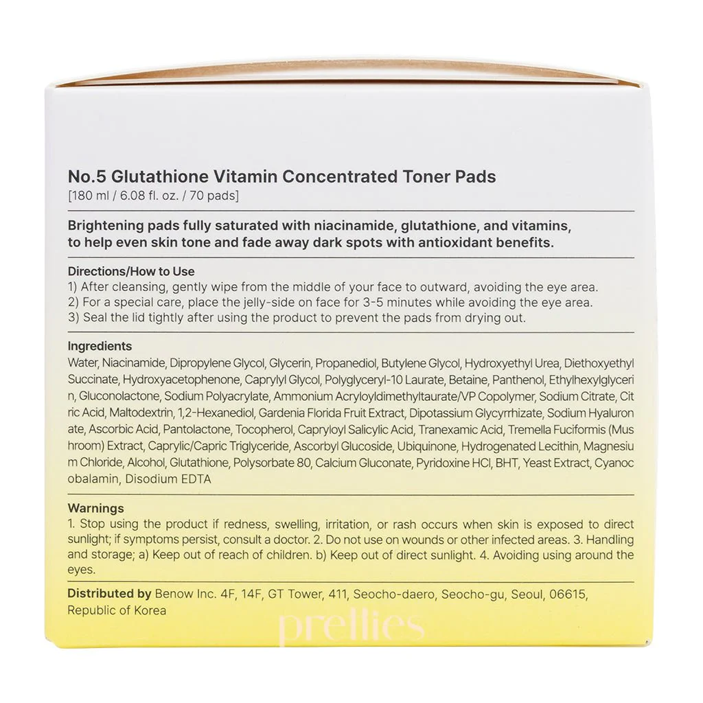 numbuzin No.5 Vitamin-Niacinamide Concentrated Pad 70pads - Image 6