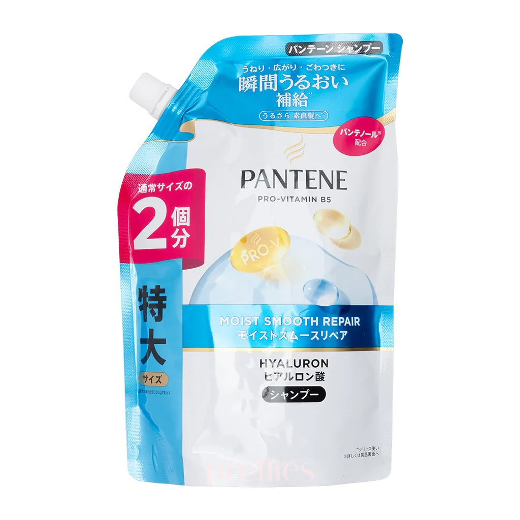 P&G Pantene PRO-V Hyaluron Moist Smooth Repair Shampoo (JP ver.) (Refill) 600g (Blue)