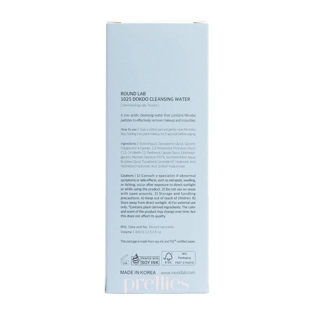 ROUND LAB 1025 Dokdo Cleansing Water 400ml - Image 5