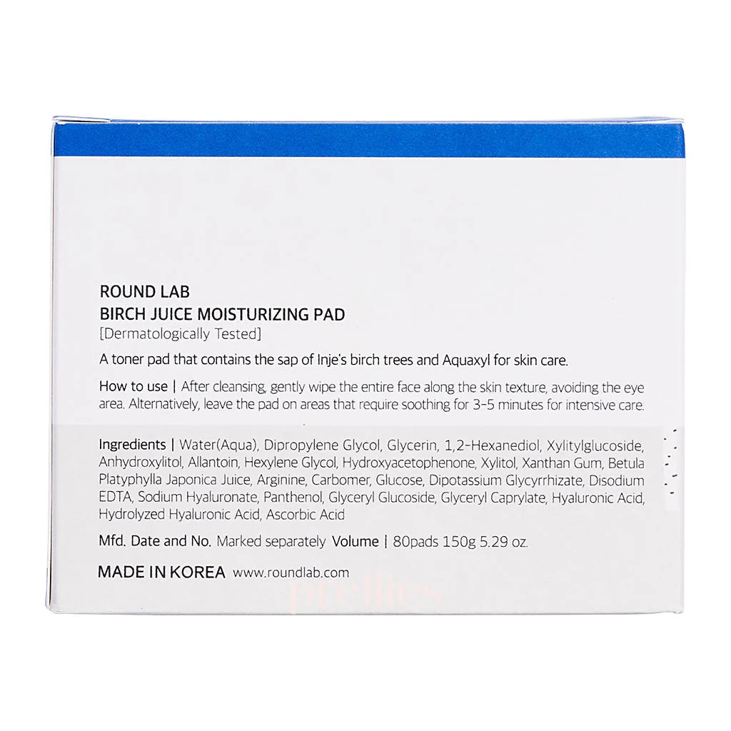 ROUND LAB Birch Juice Moisturizing Pad 150ml/80pcs - Image 9
