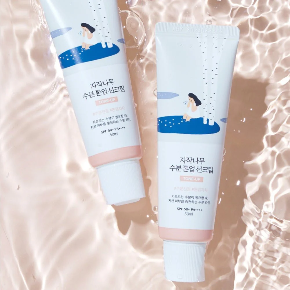 ROUND LAB Birch Juice Moisturizing Tone-Up Sunscreen SPF50+PA++++ 50ml (Pink) - Image 3