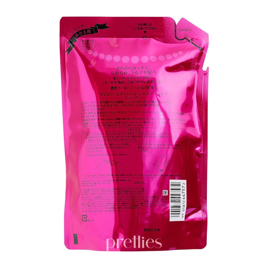 Shiseido MaCherie Air Feel Shampoo EX (Refill) 380ml (Dark Pink) - Image 2