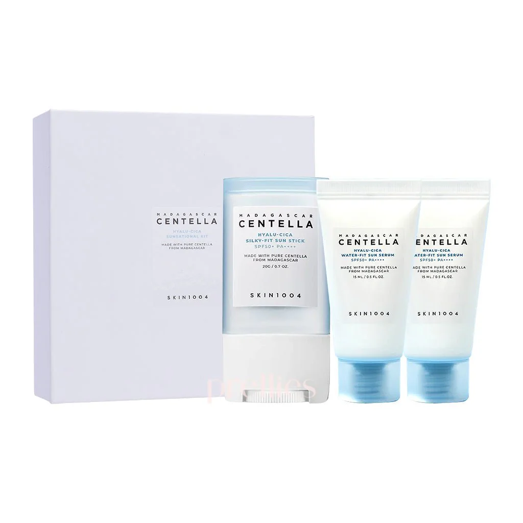 SKIN1004 Madagascar Centella Hyalu-Cica Sunsational Kit (Hyalu-Cica Sun Stick 20g + Hyalu-Cica Water-Fit Serum 15ml*2)