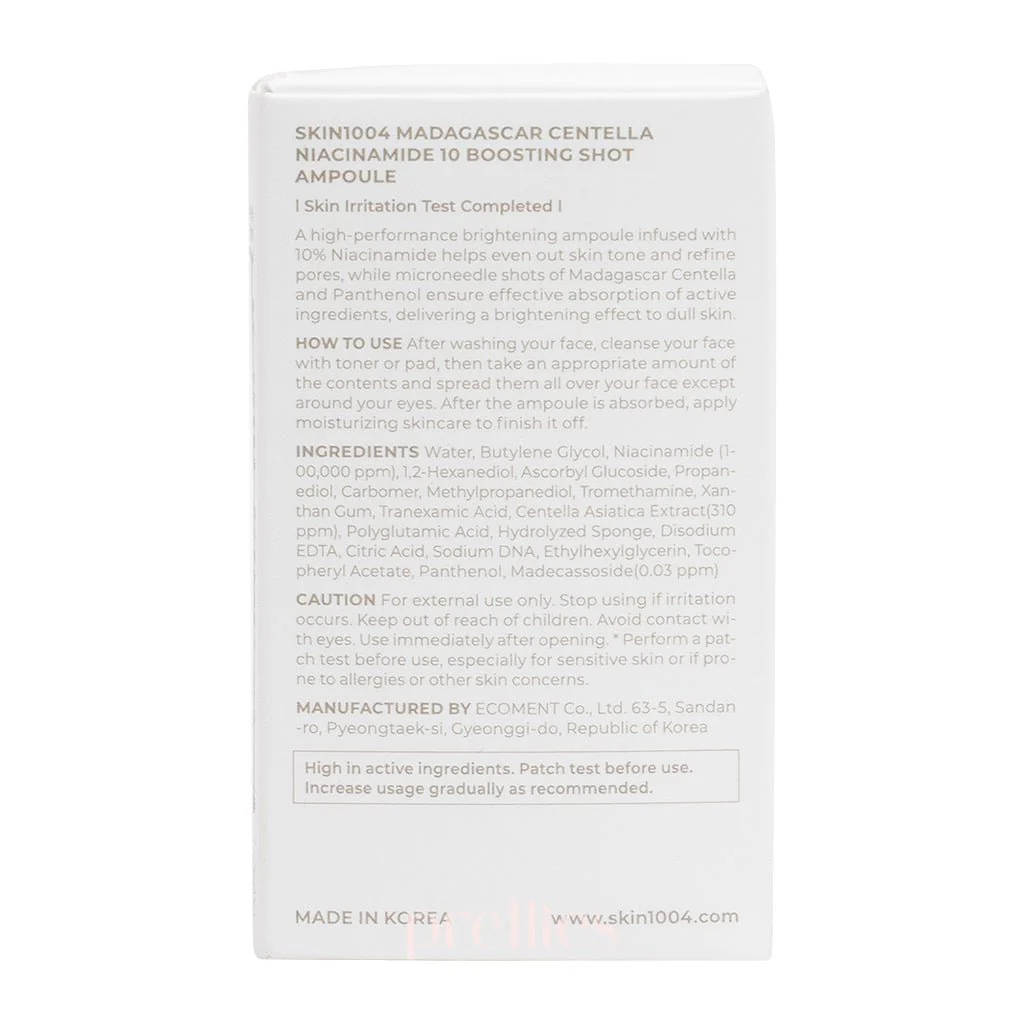 SKIN1004 Madagascar Centella Niacinamide 10 Boosting Shot Ampoule 30ml - Image 5