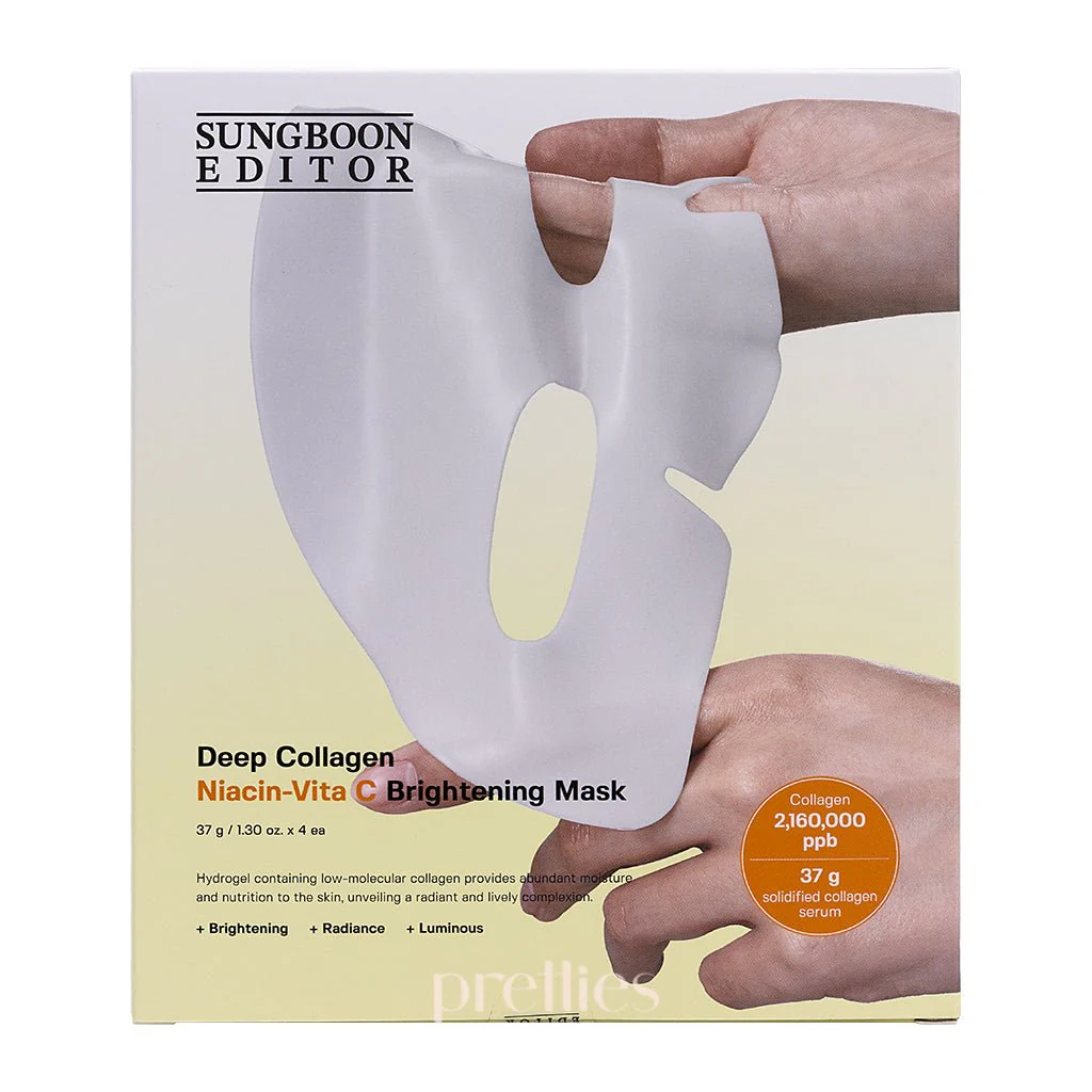 Sungboon Editor Deep Collagen Niacin Vita C Brightening Mask (37g x4pcs/ box) - Image 3