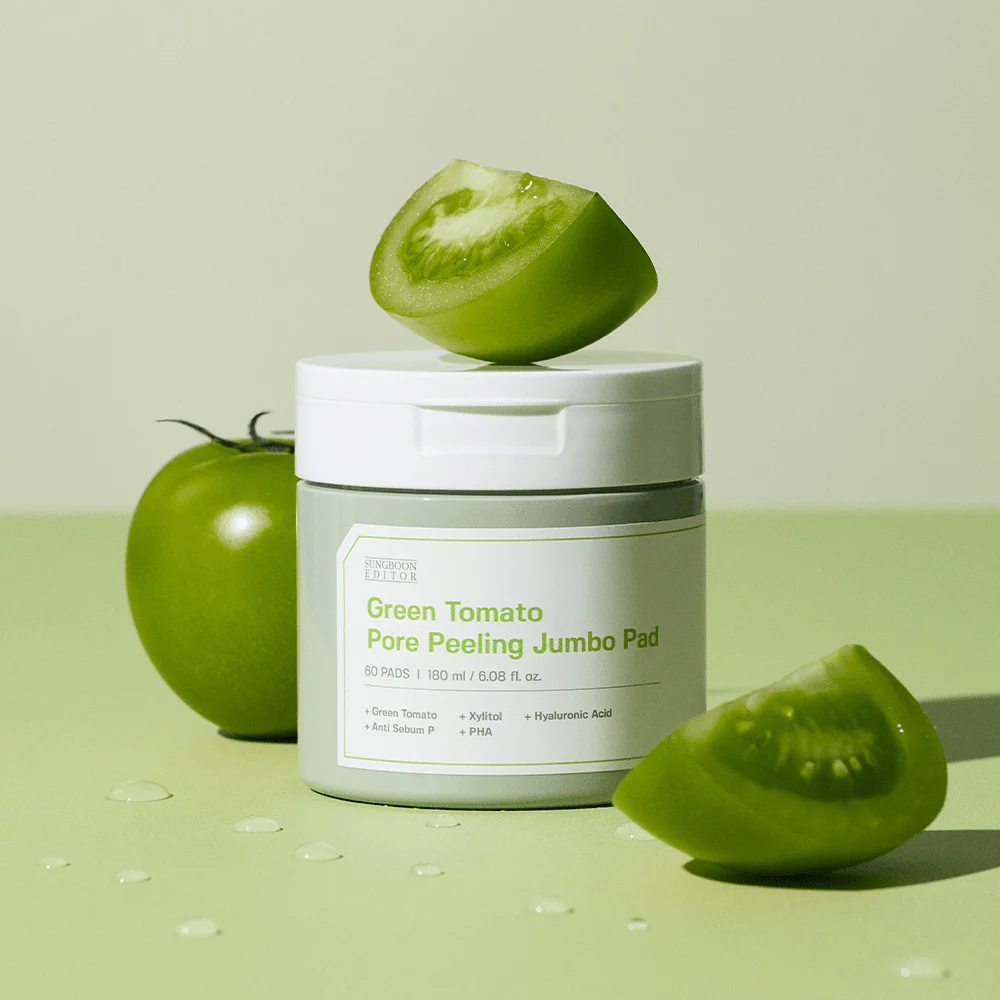 Sungboon Editor Green Tomato Pore Peeling Jumbo Pad 60pads/180ml - Image 2