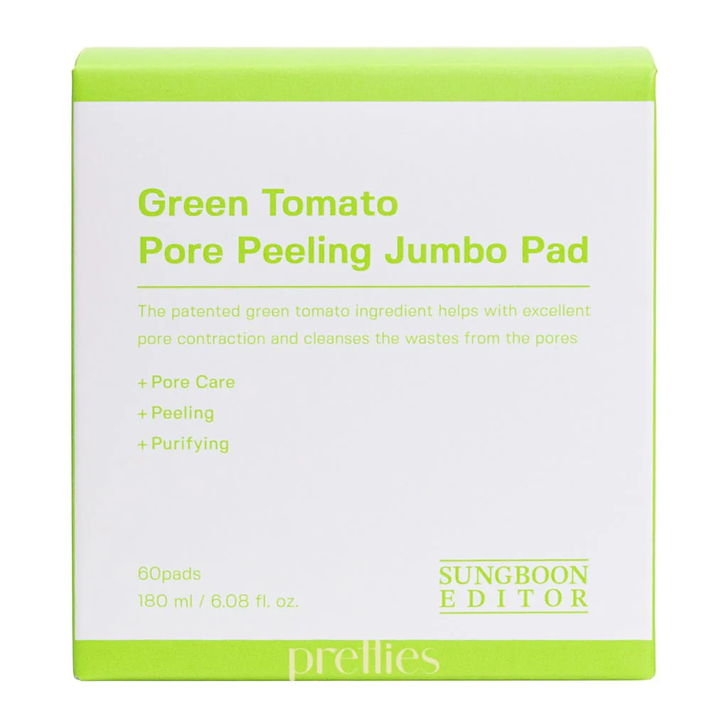 Sungboon Editor Green Tomato Pore Peeling Jumbo Pad 60pads/180ml - Image 4