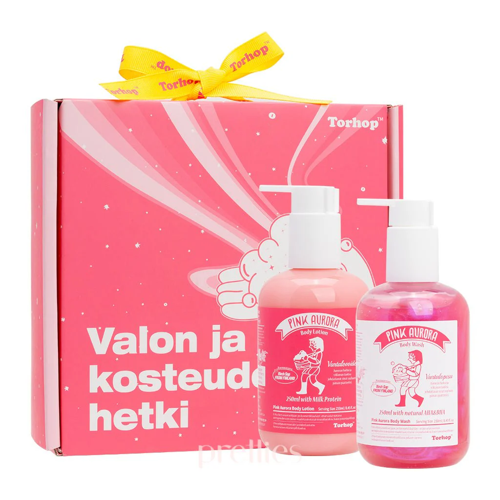 Torhop Pink Aurora Body Wash & Body Lotion 250ml Set