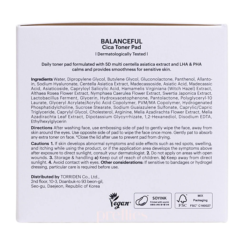 Torriden Balanceful Cica Toner Pad 60 Pads - Image 5