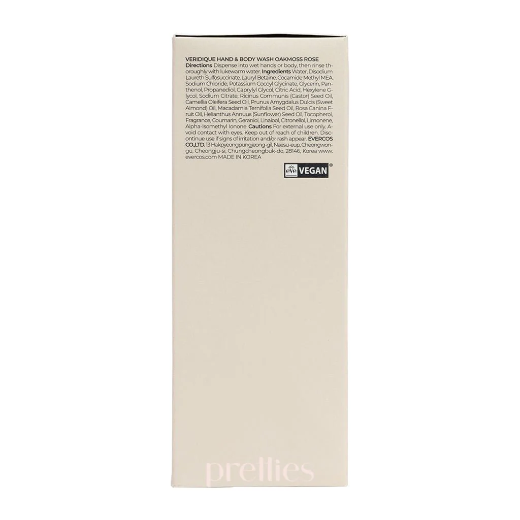 Veridique Perfumed Hand & Body Wash (Oakmoss Rose) 300ml - Image 6