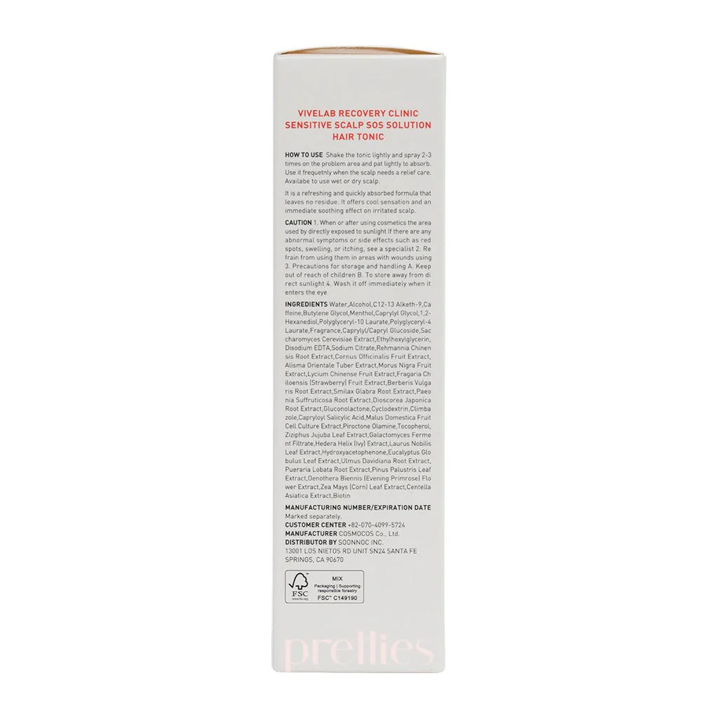 ViveLab Recovery Clinic Sensitive Scalp SOS Solution Hair Tonic 120ml - Image 5